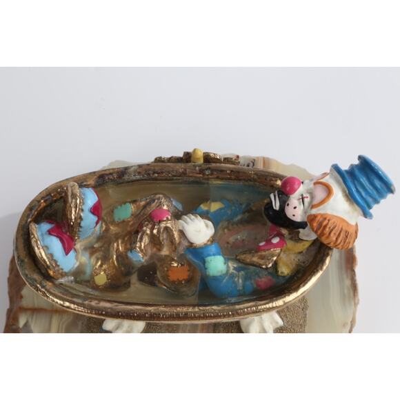 Vtg Ron Lee & Emmett Kelly "No Vacancy" Marble Clown sleeping in a bath 1989 USA - Picture 9 of 10